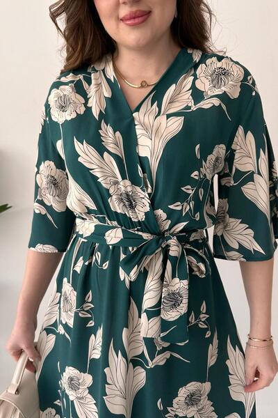 MaziButik Maner Volan Rochie Crin Petrol