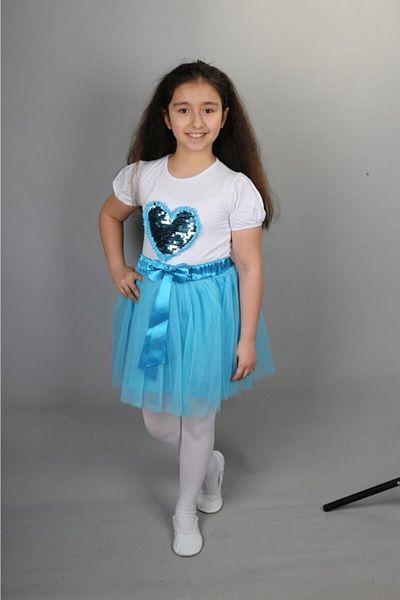 YCN GİYİM 23 April Girl's T-shirt Skirt Set 0-24