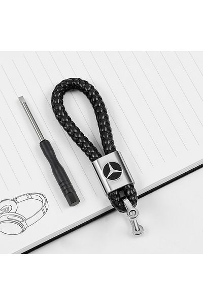 Choice 1pcs Style 2 Leather Rope Car Keychain Hand Braided Horseshoe Buckle Keychain For Mercedes Benz B/c/
