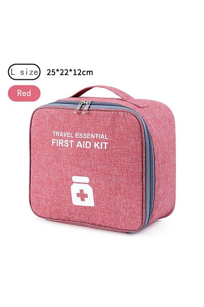 Choice L Red Medicine Bag Home Family First Aid Kit Large Capacity Medicine Organizer Storage Bag Travel Su