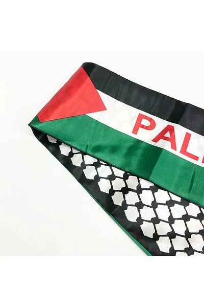 Choice 15x150cm Palestine Scarf Football Team Scarf Soft Satin Digital Printing Palestinian Custom Flag ...