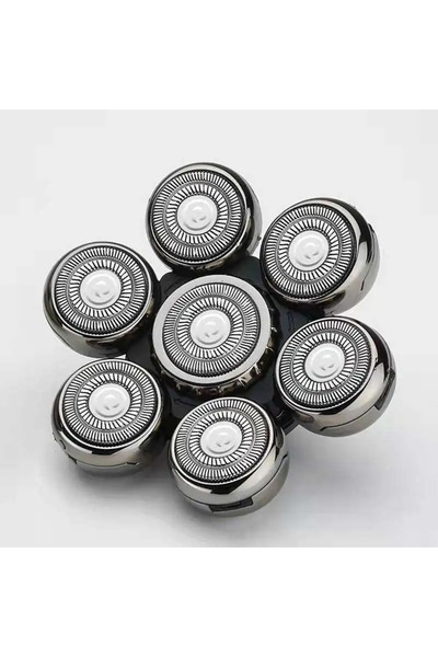 Choice ماكينة حلاقة كهربائية للرجال بـ 7 شفرات قابلة للاستبدال، رؤوس حلاقة عا...