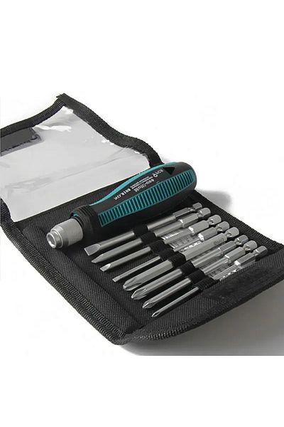 Choice 9 PCS 9Pcs/set Precision Screwdriver Set 1/4"/6.35mm Slotted Bits With Magnetic Multitool Home Appli