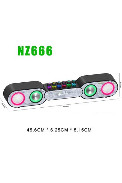 Choice Nz666 Rechargeable Wooden Alarm Clock With Bluetooth Soundbar Subwoofer Speaker And Fm Radio For Hom
