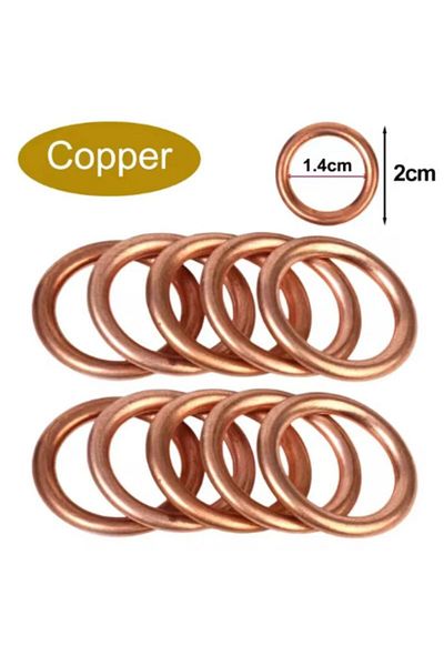 Choice 10pcs Copper Gaskets Car Oil Pan Drain Gasket Drainage Bolt Pad Aluminum/ Copper Oil Drain Plug Gask
