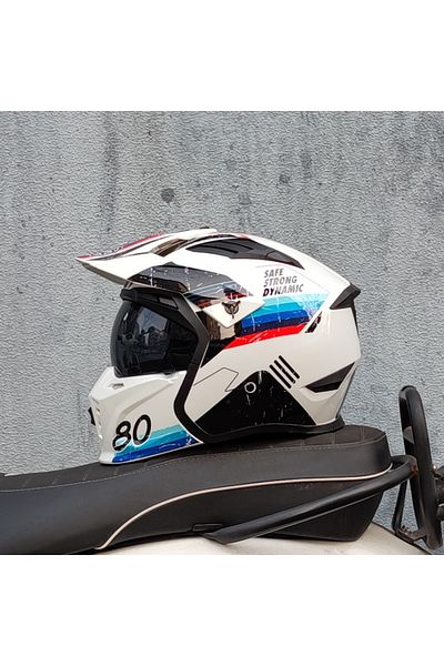 Choice M 6 ORZ Motorcycle Helmet Vintage Casque Moto Black Warrior Combination Helmet Full Half Helmet Crui