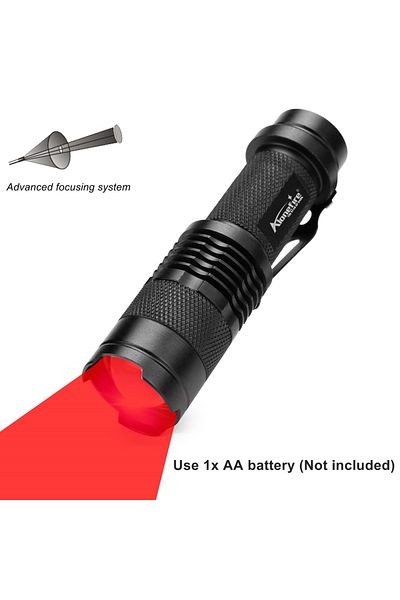 Choice Aa Black Sk68 Zoom Red Light Flashlight Mini Hunting Bees Fishing Blood Vessels Astronomy Observe St