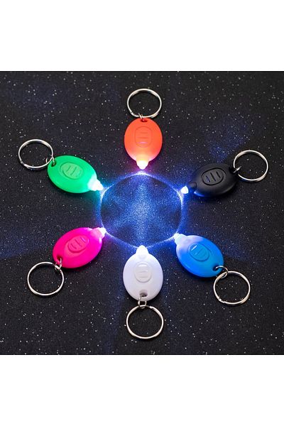 Choice Cr1220 Black 1pc Led Keychain Light Mini Multicolored Cool Popular White Light Child Schoolbag Backp