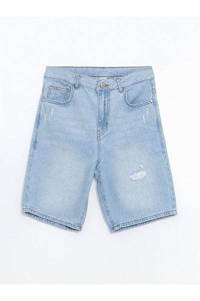 LC Waikiki New Season Adjustable Waist Elastic Boy Jean Shorts - S5As65Z4