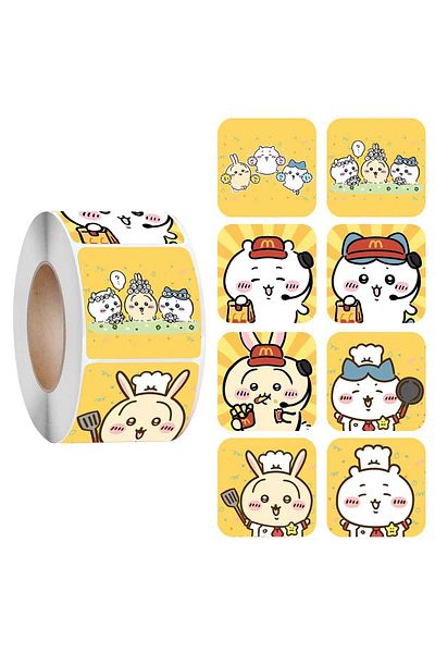 Choice Chiikawa 500Pcs /Roll Kawaii Chiikawa Usagi Stickers Cute Cartoon Reward Student Handbooks Gifts Lap