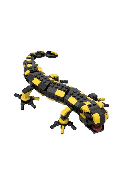 BuildMoc C7893  314PCS BuildMOC 314pcs Fire Salamander Building Blocks Set A Popular Reptile Colour Idea Anim