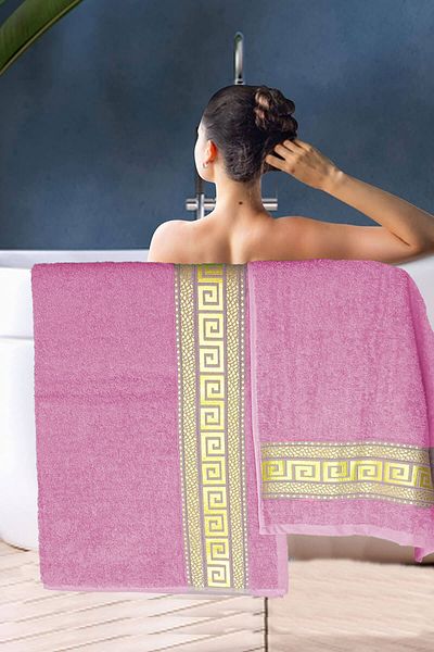 Mira Home Σετ Πετσέτες Μπάνιου 2 τεμαχίων Helen 100% Βαμβάκι 70x140 cm