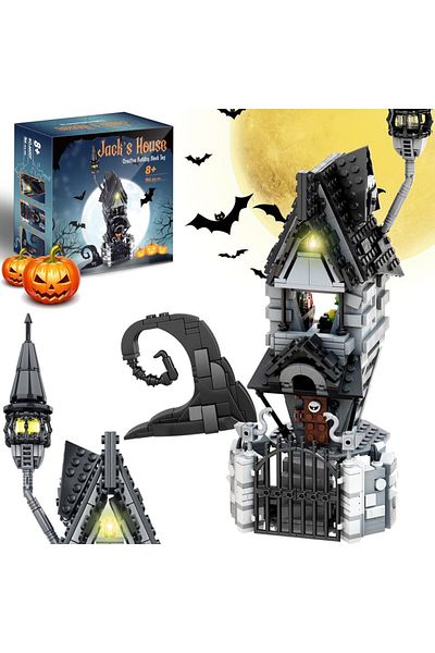 Choice 766pcs Building Blocks Haunted House Set Halloween Christmas House Building Blocks Building With ...