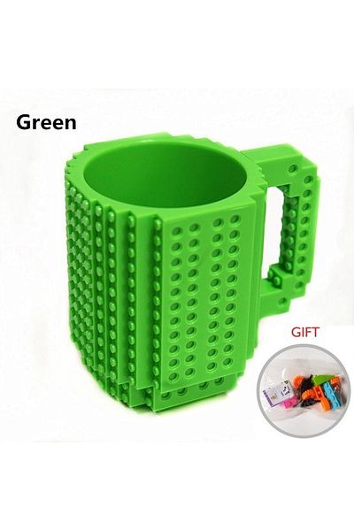 Choice 301-400ml Green Creative Build-on Brick Mug Cups Building Blocks Design Birthday Gifts Personalized