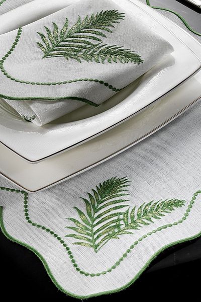 ZEBRA CASA Φύλλο 2 Pack American Service Cream/πράσινο