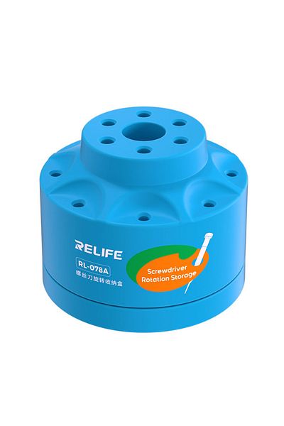 Choice RL-078A RELIFE RL-078A Screwdriver Rotating Storage Box for Mobile Phone Repair Multiple Holes Solde