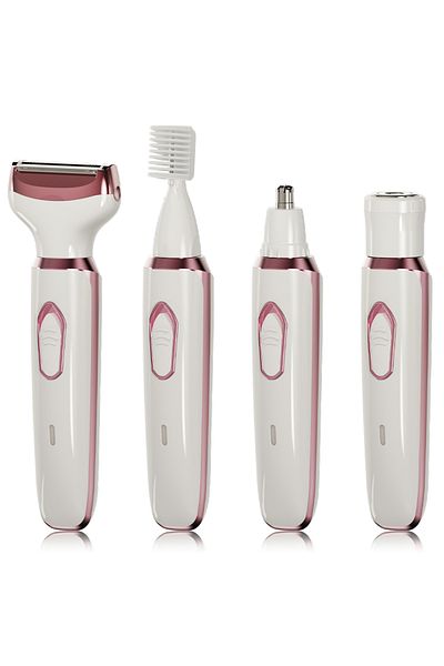 Choice WHITE 4-in-1 Rechargeable Electric Razor for Women - Face, Nose, Legs, Underarm, Bikini Trimmer - We