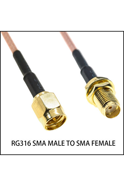 Choice16 قابس توصيل بطول 20 سم، ذكر إلى أنثى، RG316 SMA ذكر إلى أنثى، قابس تج...