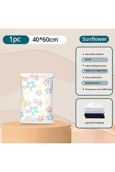 Choice White 40x60 1pc 1/3PCS Vacuum Compression Bag Set Multifunctional Storage Bag Macaron Color With Hom