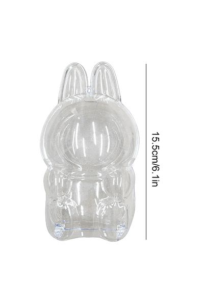 Choice for V2 1PCS For Labubu V1 V2 Transparent Protective Cover Monster Toy Elf Doll Storage Box Dustproof