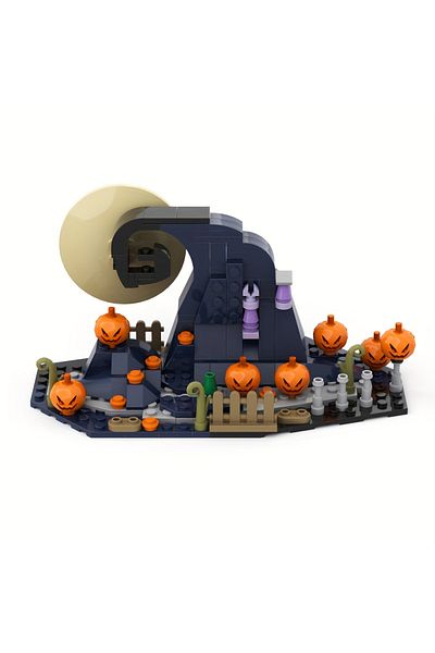 Choice 167PCS MOC Halloween Pumpkin Witch Nightmareal Before Christmas Building Block Set Magic Hat Anime F