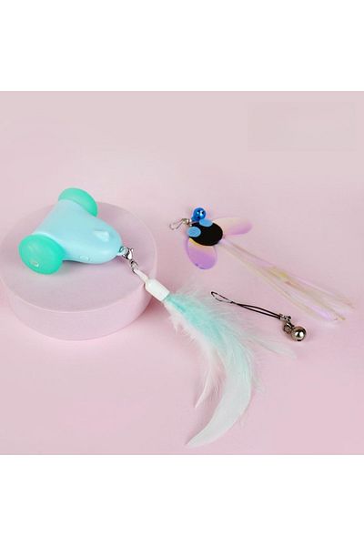 Choice Toy flying car Running Mouse Cat Toys Interactive Colorful Light Cat Teaser Sticks Irregular Motion