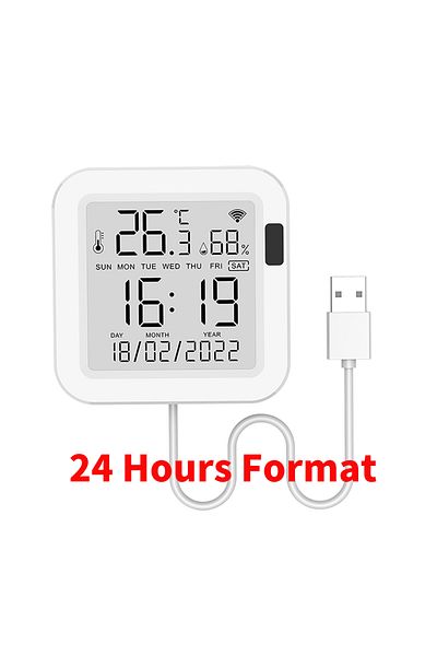Choice 24 Hours Version Tuya Temperature and Humidity Smart Sensor With Backlight for Smart Home var WiFi S