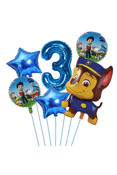 Choice مجموعة بالونات باو باترول (6 قطع) - بالونات فويل بتصميم شخصيات باو بات...