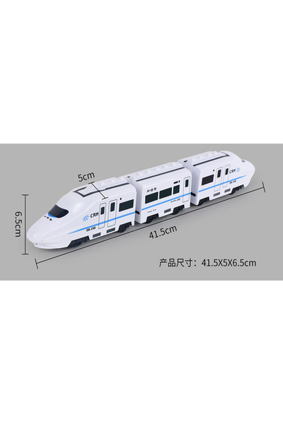 JIMITU 3 carriages Kids DIY Simulation High Speed Railway Train Toy Car Electric Sound Light Model Train Ed