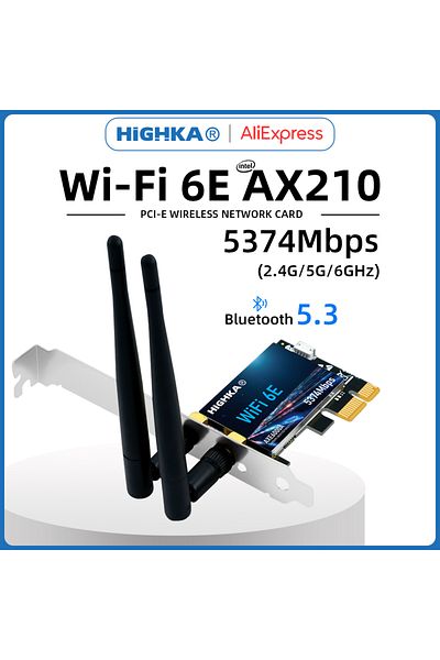 Choice Wi-fi 6e Ax210 Pcie Wifi Card 2.4g/5g/6ghz 5374mbps Pci Express Wireless Network Cards Bluetooth ...
