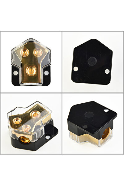 Choice موزع طاقة السيارة كتلة من النحاس الصلب ثنائي الاتجاه موزع طاقة الصوت للسيارة بمقياس 0/4 AWG ...