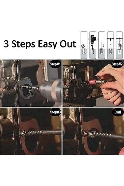 Choice 5Pcs Screw Extractor Center Drill Bits Guide Set Broken Damaged Bolt Remover Removal Speed Easy Set