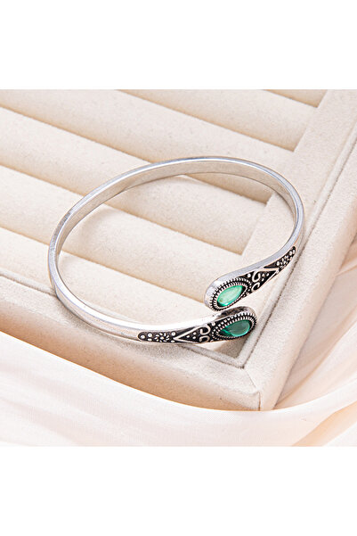 Choice 60-68 مم أخضر عصري عتيق مرصع بحجر العقيق الأخضر المقلد على شكل قطرة ما...