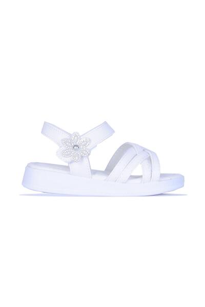 Skuaıter 7180 Cansu Sandale albe pentru fete