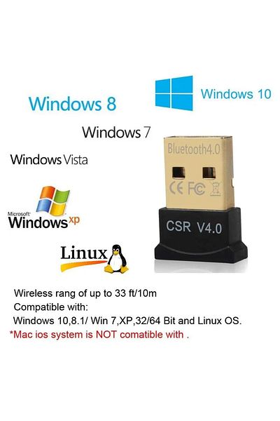 Choice Wireless Mini USB Bluetooth CSR 4.0 Dual Mode Adapter Dongle for Windows 10 8 7 Vista XP 32/64 Bi...