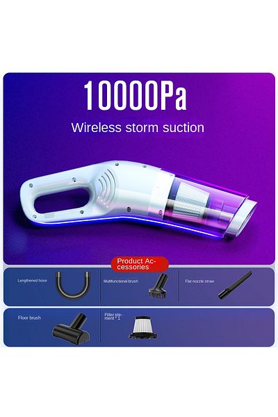 Choice White Handheld USB Charging Portable Home Car Wireless Cleaning Vacuum Cleaner, High-power Suitable