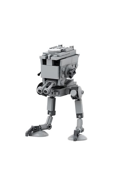 BuildMoc 125pcs MOC Space Movie All Terrain Scout Transport War Building Blocks Toys 125 Pieces Combat Robot