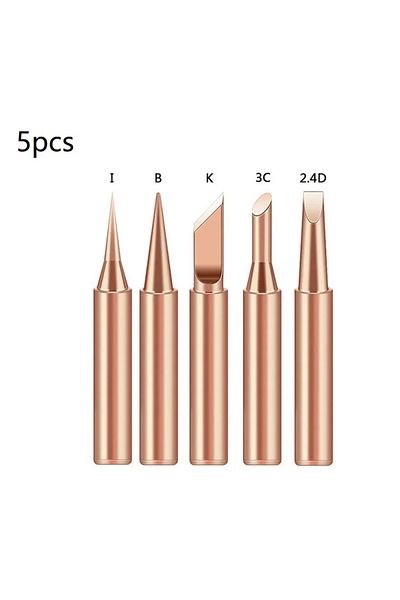 Choice 5PCs 5pcs Soldering Iron 900M Soldering Iron Head Set Inside Hot Bare Copper Electric Soldering Iron