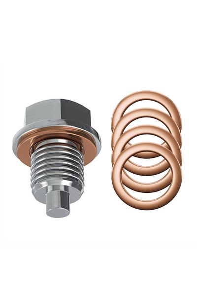 Choice M12x1.5 Magnetic Oil Drain Plug M14x1.5 Neodymium Magnet Stainless Steel Bolt With 5 Cooper Washer M