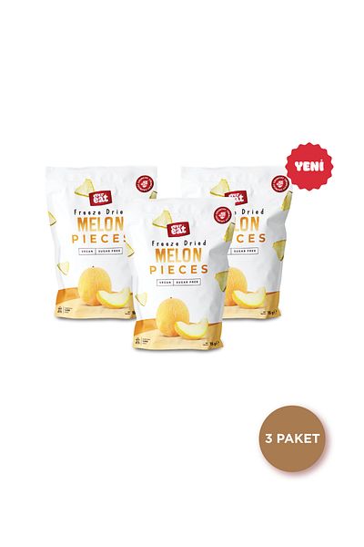 EverEat Melon Dried Fruit Chips 15 g X 3 Pieces Freeze Dried Fruit