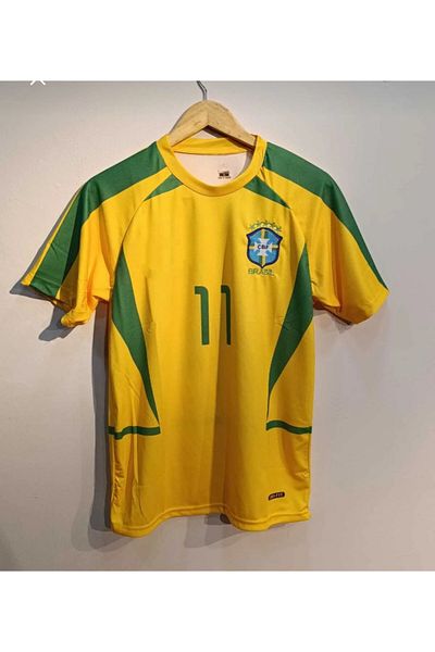 Legent Lady Brazil Yellow Ronaldinho Retro Jersey 11