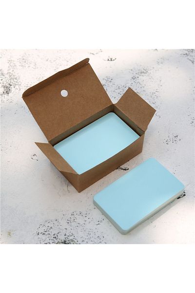 Choice 100 Pcs SKY BLUE 100 Pcs Blank Kraft Word Cards Craft Paper Diy Business Noted Mini Card Retro Style