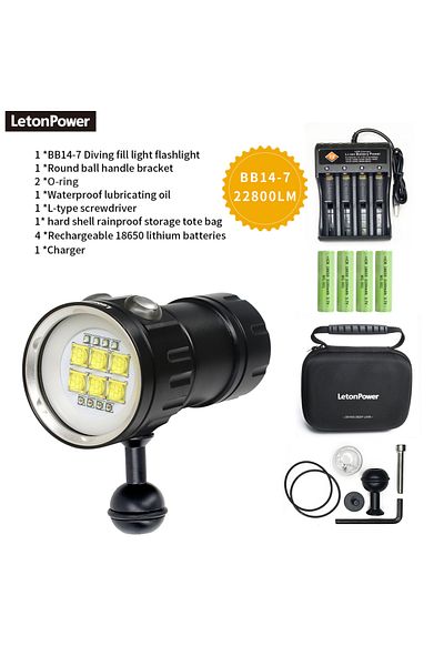 Choice 14-7 Bt Bc Letonpower Underwater Photography Light Highlight 20000lumens 15 Xm-l2 Led Diving Flashli