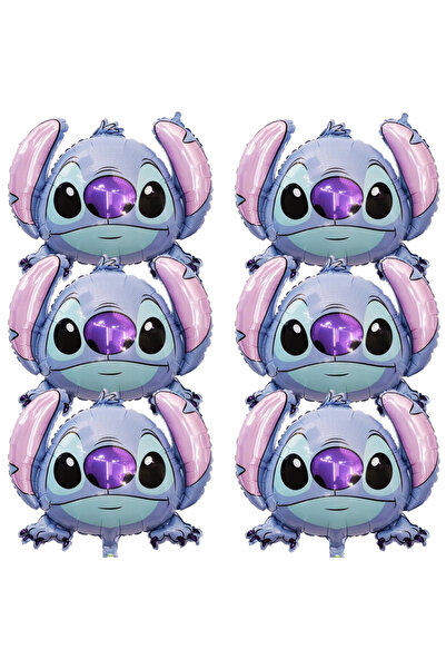 Choice 68 × 49 سم كما في الصورة مجموعة من 6 قطع/عبوة من بالونات ديزني ستيتش ل...