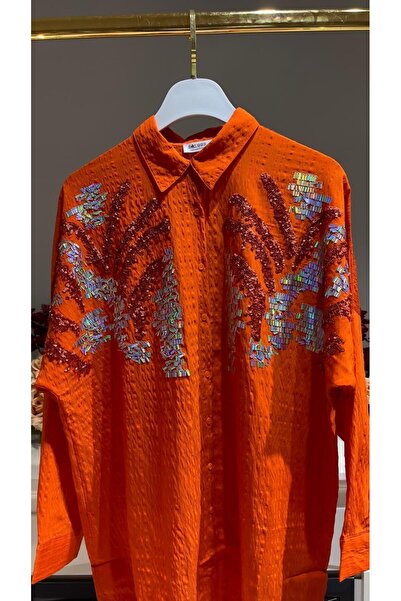 Saloon Gömlek-OVERSİZE - Narçiçeği