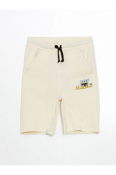 LC Waikiki Lcw Eco Ecru Elastic Waist Boys' Shorts