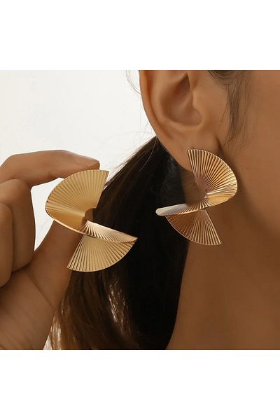 Choice 80117702 أقراط حلزونية ملتوية بتصميم كلاسيكي للنساء، مجوهرات حفلات الزفاف، هندسية