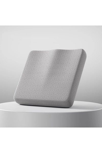 Choice 35x38x6cm Light Gray Ergonomic Memory Cotton Office Cushion Hemorrhoid Cushion Chair Cushion A Sitti
