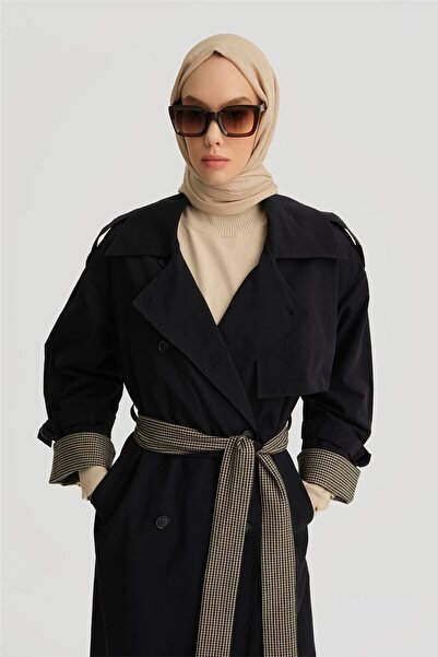 Armine Oversize Trençkot 24k7506 Lacivert