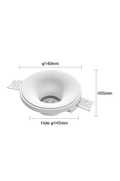 Choice Gu10 No Bulb Sg1030-a Recessed Gypsum Downlight Ceiling Lamp Gu10 Led Anti-glare Embedded Borderless